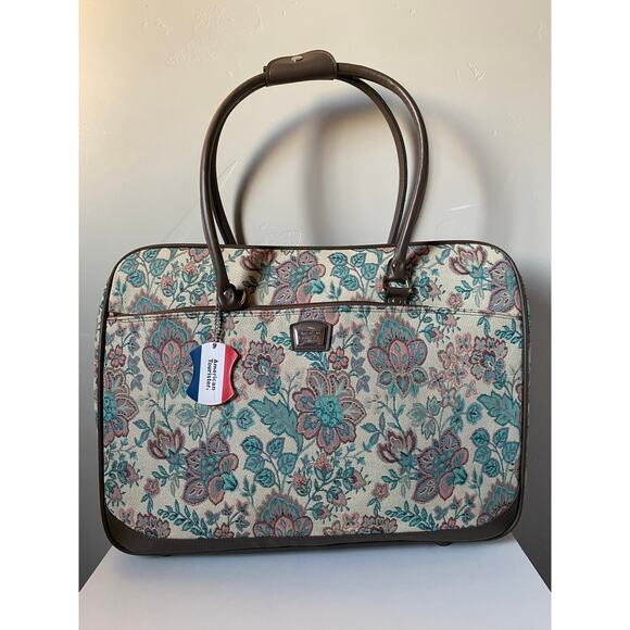 VTG American Tourister Floral Rosemont Lifestyle Garment Weekender Carry-On Bag - Picture 1 of 11